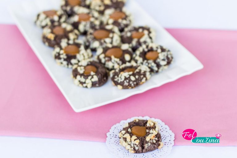 Sablés fondants au chocolat et caramel